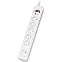 Roline 19.07.1606 parasurtenseur Blanc 6 prise(s) AC 230 V 2 m