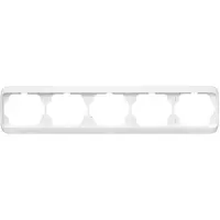 Busch Jaeger Busch-Jaeger 1725-24G Cadre de finition quintuple Alpha Nea blanc studio/brillant horizontal