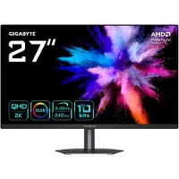 Gigabyte GO27Q24, 68,6 cm (27"), 2560 x 1440 px, Quad HD, QD-OLED, 0,03 ms, Noir