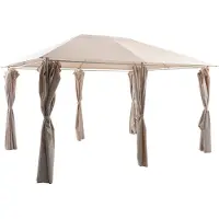Hespéride Tissu pour pergola, couleur beige lin, style Santorin -
