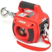 HBM Treuil portable et appareil de levage HBM, alimenté par perceuse, 225 kg, rouge