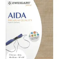 Zweigart aida precut 20 ct. Aida extra fine 3326 couleur 3009 vintage , Compteur pour point de croix 48x53cm