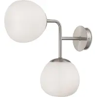 Maytoni Applique, métal verre nickel, hauteur réglable, H 36cm
