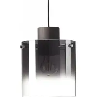 Brilliant Lampe Beth suspension 20cm café/verre fumé | 1x A60, E27, 60W, g.f. Lampes normales n. ent. | Réglable en hauteur / Câble raccourcissable | Convient pour ampoules LED
