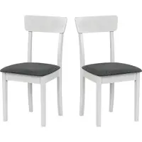 LeafDesign Chaise de salle à manger en bois - Chaise hêtre massif - Chaise salle à manger set de 2 - Chaise en bois - Chaise de table - Chaise de cuisine set de 2, HUGO 1, blanc