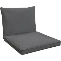 Pokar Coussin de salon Coussin d'assise, Couleur:Gris, Taille:Lot de 2 (50x50 + 50x40)