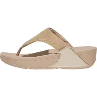FitFlop Lulu Shimmerlux Toe - Post Sandals Teenslippers - Beige - Maat 37