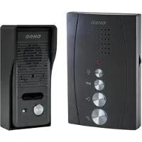 ORNO Interphone Eluvio - Noir - Maison individuelle - Ergonomique - Transmission duplex - Design moderne