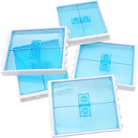 LEGO 1x6x5 Portes avec cadre blanc et vantaux bleu transparent - NOUVEAU ! Quantité 5x