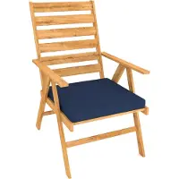 Pokar coussin de banc avec housse amovible, couleur:bleu foncé, taille:70x70