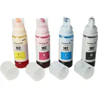 VHBW encre de recharge imprimantes compatible avec Epson ET-2700, ET-2750 - Dye Cyan, Dye Magenta, Dye noir, Dye jaune, 280ml