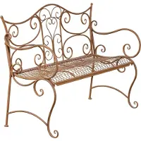 Lomadox Banc de jardin Tara brun antique