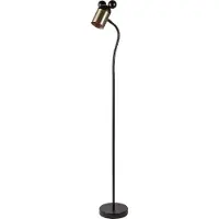 GTV - Lampadaire MAUS - max. 250 V, 50/60 Hz, 1*E27, max. 25 W, IP20, ? 8 cm, noir/doré - Lampadaire Lampadaires Chambre d'enfant