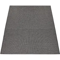 Paco Home Tapis d'intérieur et d'extérieur Pour salon, balcon, terrasse, tissage plat Gris Dimensions 120 x 160 cm
