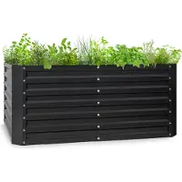 Blumfeldt Jardiniere sur Pieds, Espace Potager sur Pied Jardinage Extérieur, Potager Surélevé en Hauteur, Potager Sureleve Exterieur Jardin et Balcon, Bac Potager sur Pied en Acier, 432L, 1,2 m