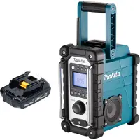 Makita DMR 116 Y1 Radio de chantier sans fil 14,4 - 18 V AM FM AUX + 1x batterie 1,5 Ah - sans chargeur