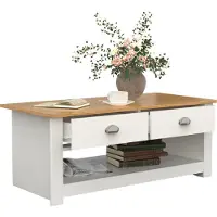 VCM Table d'appoint en bois Table basse Sofatic Salon Table Tiroir Balusa