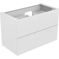 Keuco EDITION 11 Meuble sous-lavabo pour lavabos encastrables, 2 tiroirs à casseroles, position du lavabo à droite, avec éclairage LED, 1050x700x535mm, 31256380100