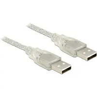 DeLOCK 83889 USB Kabel A -> A St/St 2.00m transparent