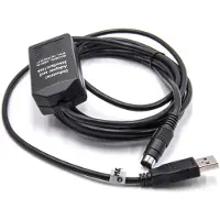 VHBW Câble USB de programmation compatible avec Allen Bradley Micro Panelviews radio + CD de pilotes, noir