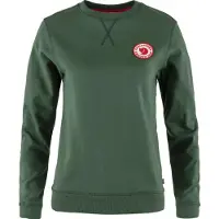 Fjall Raven - Sweat en coton biologique - 1960 Logo Badge Sweater W Deep Patina pour Femme en Coton - Taille S - Vert
