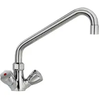 Kwc Robinetterie à deux poignées pour la restauration, 3/4", presse-étoupe réglable, chromée, 1 pièce.