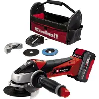 Einhell Meuleuse d’angle sans fil – TE-AG 18/115 Li – 18 V – Ø 115 mm – 8 500 tr/min – 28 mm – avec batterie 4,0 Ah et chargeur