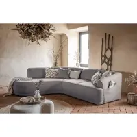 Miuform Bella Siena - Canapé d'angle L-FORM LINKS - 287x209cm - Gris chaud - Canapé 6 places - canapé convertible
