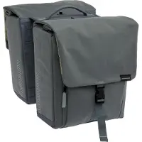 New Looxs Double sacoche vélo Tulum 32 litres 35 x 17 x 37 cm (2x) - gris/vert amovible