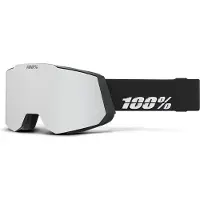 100% Snowcraft Hiper Ski Goggles Noir Mirror Silver Lens/CAT1