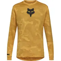 FOX Racing Hommes, Maillot de cyclisme, Ranger Tru Dri LS Jersey (XL), Jaune, Beige, Bronze, XL