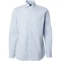 Hackett London pour homme. HM3010537 bengala chemise rayée city fit tailored blue (S), Bleu, Casuel, Fête, Coton, Classique, Manche longue