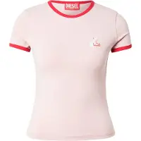 Diesel T-shirt 'UNCUTIES' rose / rouge / blanc