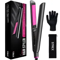 Strex Fer à lisser - 2 en 1 - Lissage et boucles - Céramique - 120℃/230℃ - Fer à boucler
