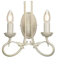 Elstead Lighting Applique murale avec bougeoir Olivia, ivoire et patine dorée, 2xE14x60W, métal, dimensions : 27,5 x 25 x 12,5 cm, IP20, Elstead