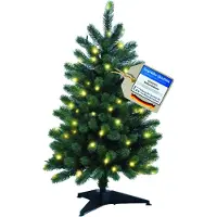 XENOTEC Arbre de Noël avec lumières de fées LED et support, 85 cm de haut (85 cm)