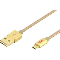 Ednet Câble de charge/données USB 2.0, nylon, coloré (1 m, USB 2.0)