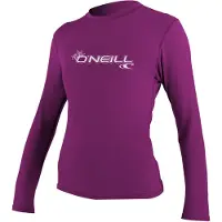 O'Neill Basic Skins Sun Long Sleeve Rash Guard Violet XL Femme