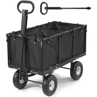 OEM Chariot de Jardin en Acier Max. 544,3 kg Chariot de Transport de Jardin pour Bois Terre Débris