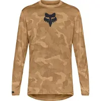 FOX Racing Hommes, Maillot de cyclisme, Ranger Tru Dri LS Jersey (S), Marron, Beige, S