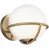 FEISS Applique sphérique Apollo blanc et or 1xG9 3W Feiss