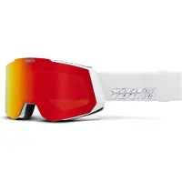100% Snowcraft Hiper Ski Goggles Blanc Mirror Copper Lens/CAT4