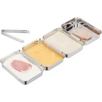 Relaxdays Trois moules avec pince, acier inoxydable, Accessoires de cuisine malins, Argent