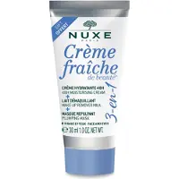 Nuxe - Moisturizing cream. make-up remover milk and plumping mask 3in1 Creme Fraiche De Beautà(Démaquillant, 30 ml)