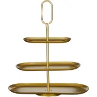 Mica Decorations Rama Étagère 3 étages - L48 x l20 x H55 cm - Métal - Or