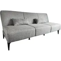 Dmora Aza - Canapé-lit 3 places, 190x70 cm gris, inclinable