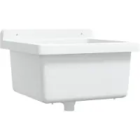 vidaXL Evier mural blanc 40x40x24 cm Résine