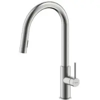 NABER Robinet NAMOR 6 en INOX brossé avec bec de douche orientable / Robinet de cuisine / Mitigeur monocommande