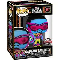 Funko POP! Pop ! Marvel : Le Faucon et le Soldat de l'Hiver - Blacklight Captain America