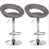 CLP lot de 2 tabourets de bar Olinda tissu